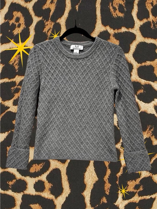 Magaschoni Sweaters - MAGASCHONI WOMENS DIAMOND KNIT CUFFED SWEATER SIZE SMALL